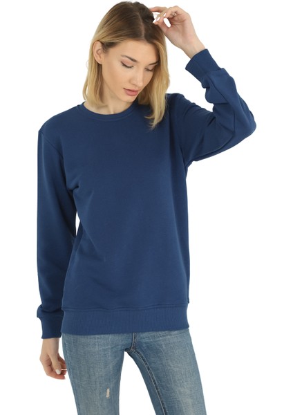 Dk Daksel Special Product Regular Fit Indigo Kadın Sweatshirt