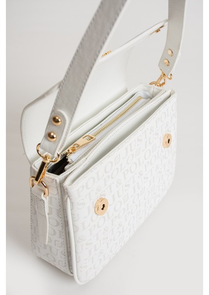 Yeni Sezon Kolon Askılı 4 Bölmeli Beyaz Kadın Omuz Çantası 25X15CM PBU2174 modelleri