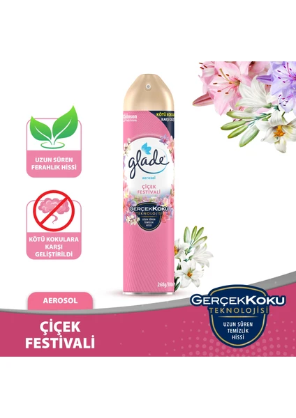 GLADE Aerosol Oda Kokusu Çiçek Festivali 300 ml