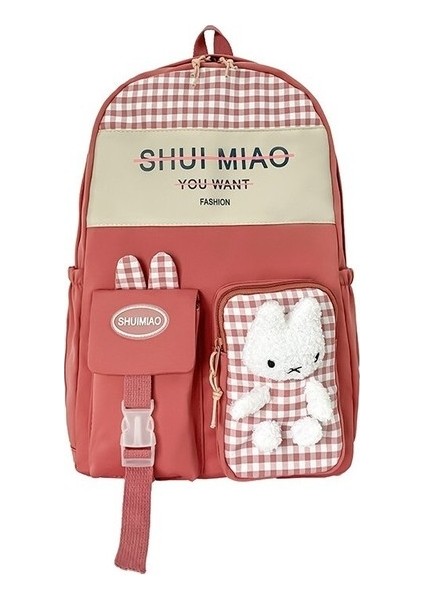 Pratik Sırt Çantası Kore Versiyonu Sevimli Karikatür Açık Seyahat Okul Çantası Taze Eğlence Büyük Kapasiteli Okul Sırt Çantası (Yurt Dışından)