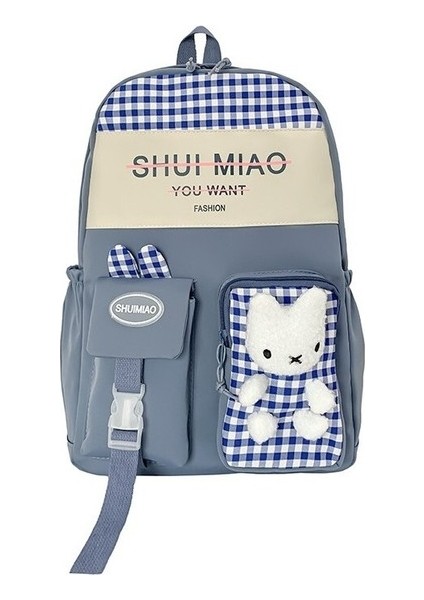 Pratik Sırt Çantası Kore Versiyonu Sevimli Karikatür Açık Seyahat Okul Çantası Taze Eğlence Büyük Kapasiteli Okul Sırt Çantası (Yurt Dışından)