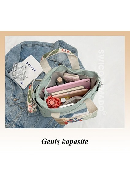 Kadınlar Için Büyük Kapasiteli Kanvas Omuz Çantası Tote Çanta (Yurt Dışından) fırsatları