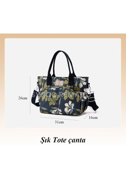Kadınlar Için Büyük Kapasiteli Çiçek Baskılı Omuz Çantası Tote Çanta (Yurt Dışından) fiyatları