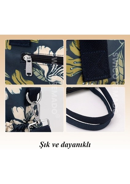 Kadınlar Için Büyük Kapasiteli Çiçek Baskılı Omuz Çantası Tote Çanta (Yurt Dışından) indirimleri