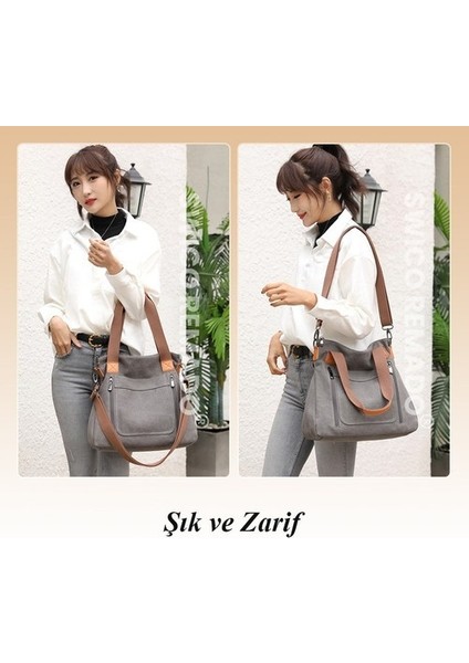 Kadınlar Için Büyük Kapasiteli Omuz Çantası Tote Çanta (Yurt Dışından) modelleri