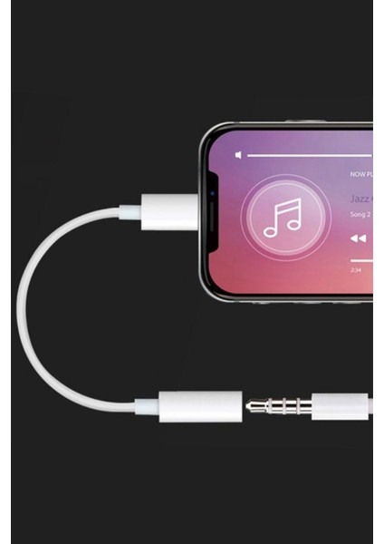 Lightning To Aux Çevirici Kablo Apple Iphone 7 8 x 11 12 13 Uyumlu 3.5mm Aux Adaptör