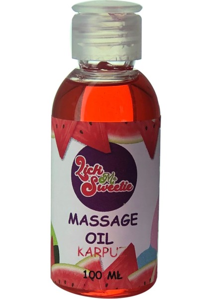 Karpuz Aromalı Yenilebilir Masaj Yağı - Kayganlaştırıcı Jel 100 Ml