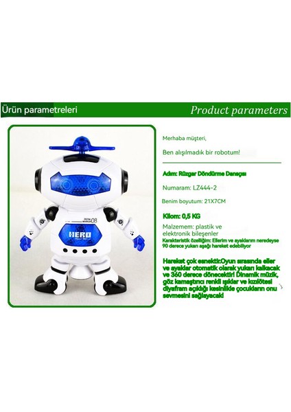 Uzay Göz Kamaştırıcı Dans Eden Robot Yaratıcı Oyuncak Robot Çocuk Oyuncakları Elektrikli Robot Dans Edebilir (Yurt Dışından)