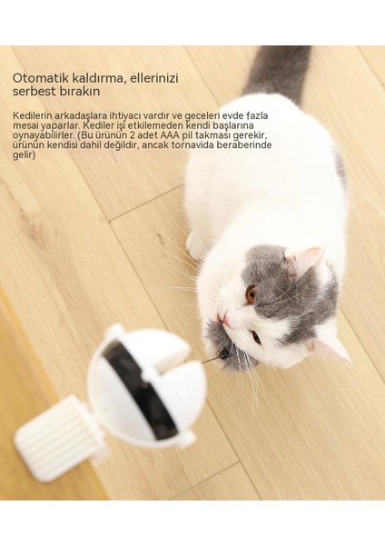 Elektrikli Kedi Oyuncak Oyunu Elektrikli Kaldırma Topu Kendinden Kedi Oyuncak Peluş (Yurt Dışından)