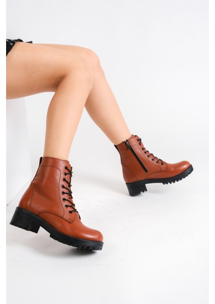Deri Kadın Günlük Bot Bootie KCM-0035