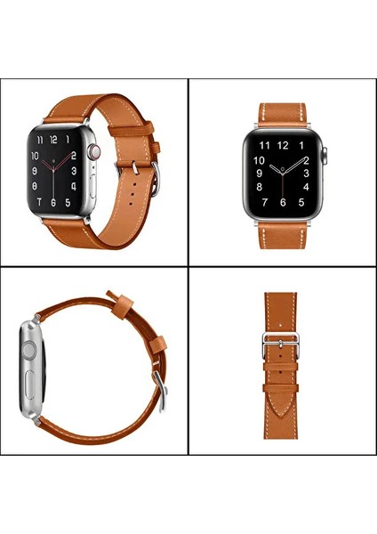 deri Kayış Apple Watch Uyumlu 1/2/3/4/5/6/7/8/9 38-40-41 mm Hms Kordon Hms 2024