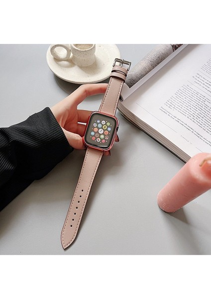 Deri Kayış Apple Watch Uyumlu 1/2/3/4/5/6/7/8/9 42-44-45- 49 mm Hms Kordon Hms 2024 fiyatları