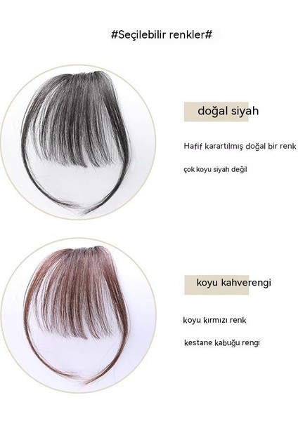 Xuchang Sahte Kahkül Gerçek Saç Düz Kâkül Mini Görünmez Iz Bırakmaz (Yurt Dışından)