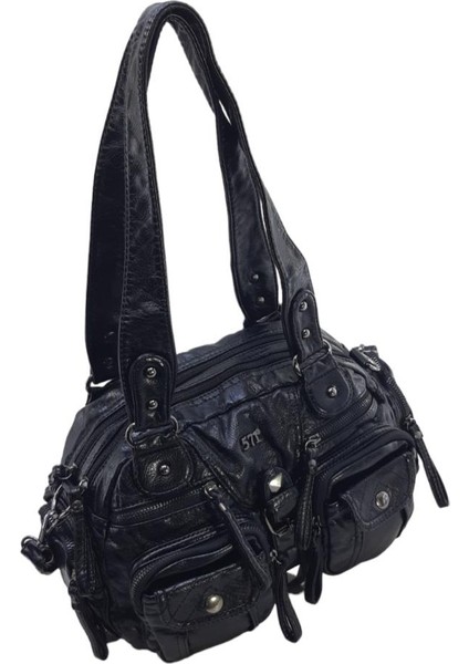 Y.s.deri Kadın Omuz Çantası Vegan Deri Çok Cepli Çapraz Askılı Bayan Çantası 30 cm modelleri