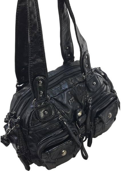 Y.s.deri Kadın Omuz Çantası Vegan Deri Çok Cepli Çapraz Askılı Bayan Çantası 30 cm fırsatları