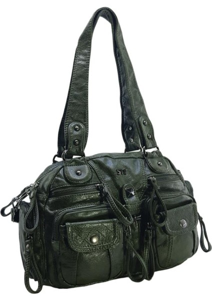 Y.s.deri Kadın Omuz Çantası Vegan Deri Çok Cepli Çapraz Askılı Bayan Çantası 30 cm fiyatları