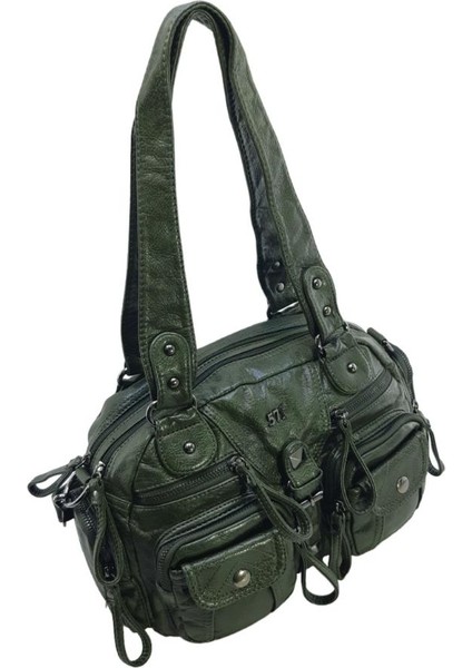 Y.s.deri Kadın Omuz Çantası Vegan Deri Çok Cepli Çapraz Askılı Bayan Çantası 30 cm modelleri