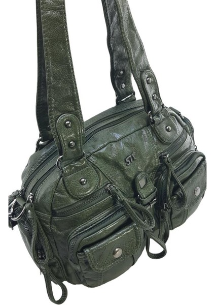 Y.s.deri Kadın Omuz Çantası Vegan Deri Çok Cepli Çapraz Askılı Bayan Çantası 30 cm fırsatları