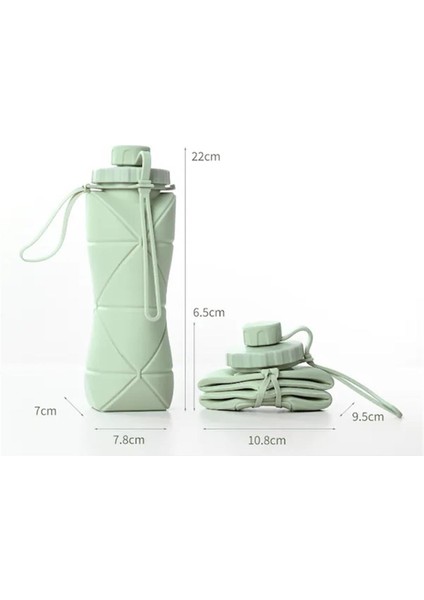 Katlanır Silikon Su Şişesi Spor Su Şişesi Outdoor Matara Suluk 600 ml Yurt Dışından indirimleri