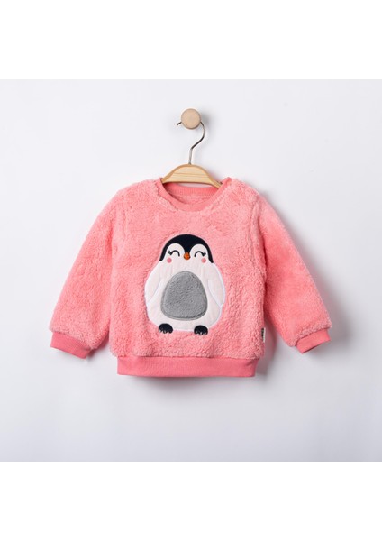 Necixs Penguen Işlemeli Welsoft Kız Bebek Kazak