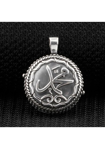 925 Ayar Gümüş Çift Taraflı Muhammed Yazılı Açılabilir Kolye Ucu fiyatları