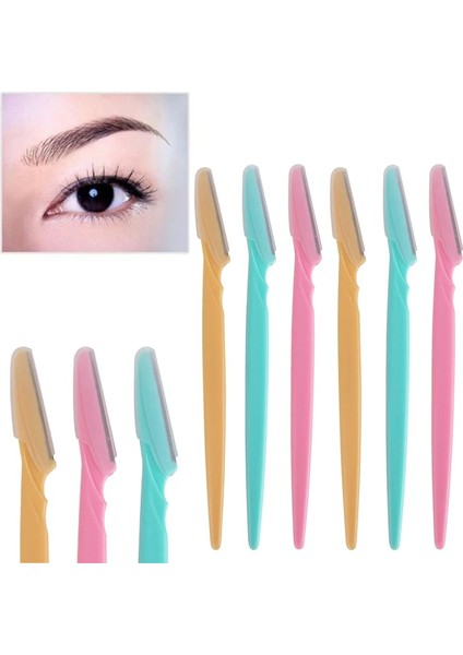 6 Adet Siyah 6 Adet Kadın Kaş Düzeltici Şekillendirici Yüz Usturası (Yurt Dışından)