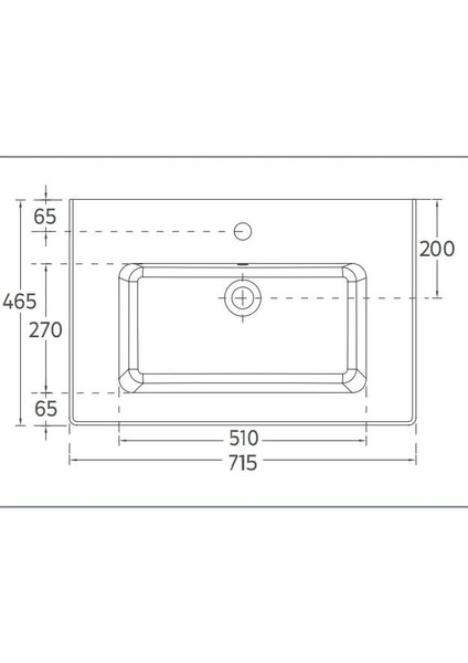 Sistemat Flat Lavabo 71 cm