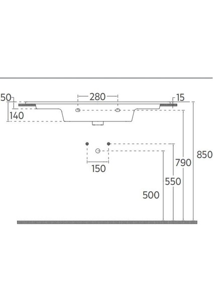 Sistemat Flat Lavabo 71 cm