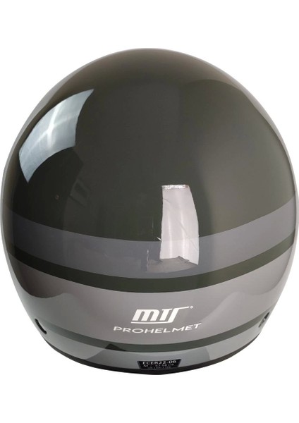 FX-101 Yarım Kask Nardo Gri - Silver (Gri Camlı)