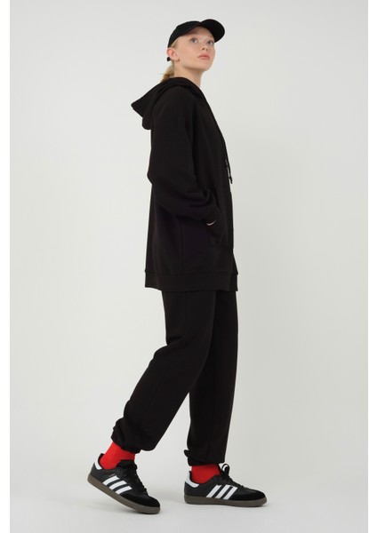Kapüşonlu Sweatshirt Siyah