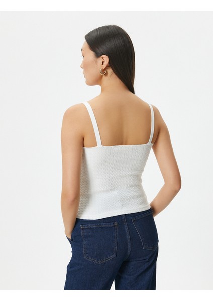 Askılı Atlet Dokulu Kare Yaka fırsatları