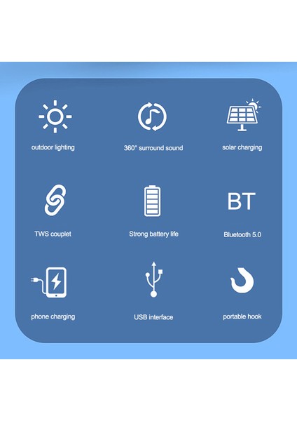 42 LED Bluetooth Hoparlör Lambası ile Güneş Enerjili Kamp Işığı (Yurt Dışından) modelleri