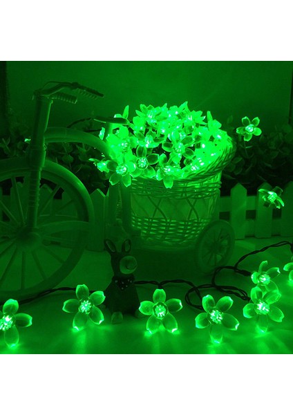 50 LED 7m 8 Modlar Kiraz Çiçekleri Şekil Güneş Işık Dizesi (Yurt Dışından)