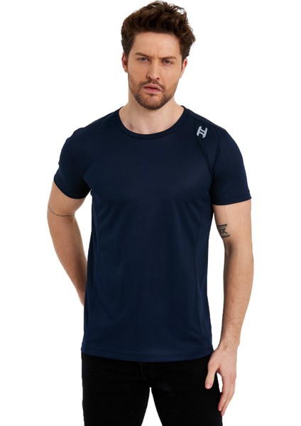 Erkek Spor Reflektör Baskılı Polyester Tişört