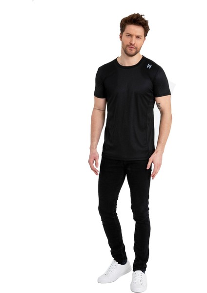 Erkek Spor Reflektör Baskılı Polyester Tişört
