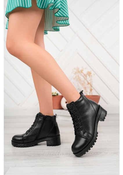 Deri Kadın Günlük Bot Bootie KCM-858 modelleri