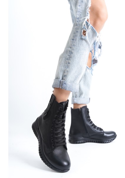 Deri Kadın Günlük Bot Bootie KCM-0033 modelleri