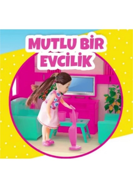 Berattoys 50 cm Oyuncak Ev Seti 3 Katlı Düşler Evi Evcilik Oyunu Bebekli Rüya Evi