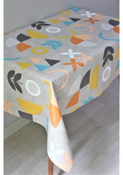 Elyaf Astarlı Silinebilir Pvc Muşamba Masa Örtüsü 8217-1ADPASTEL