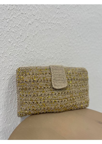 Örgü Clutch Portföy Çanta