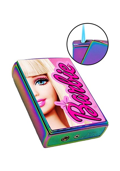 Barbie Baskılı Çakmak Yandan Kaydırmalı Lüks Gazlı Pembe Çakmak fiyatları