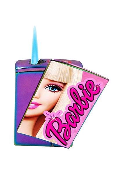 Barbie Baskılı Çakmak Yandan Kaydırmalı Lüks Gazlı Pembe Çakmak modelleri