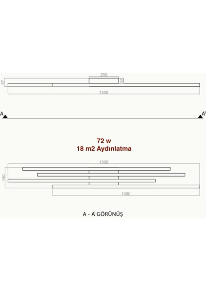 Sarkıt LED Avize Inline Series