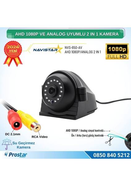 Metal Kasa Ahd 1080P ve Analog Pal Çevirilebilir Gece Görüşl