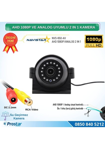 Metal Kasa Ahd 1080P ve Analog Pal Çevirilebilir Gece Görüşl