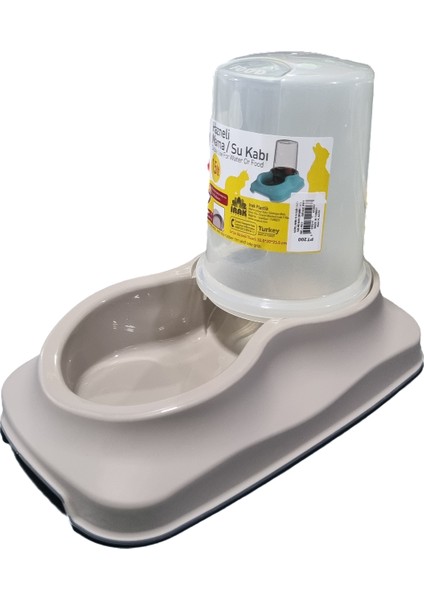 Hazneli Mama ve Su Kabı 1,5 Litre 31X19 cm - Gri fiyatları
