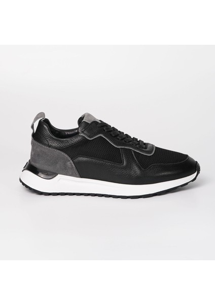 Albus Model Erkek Deri Siyah Sneaker