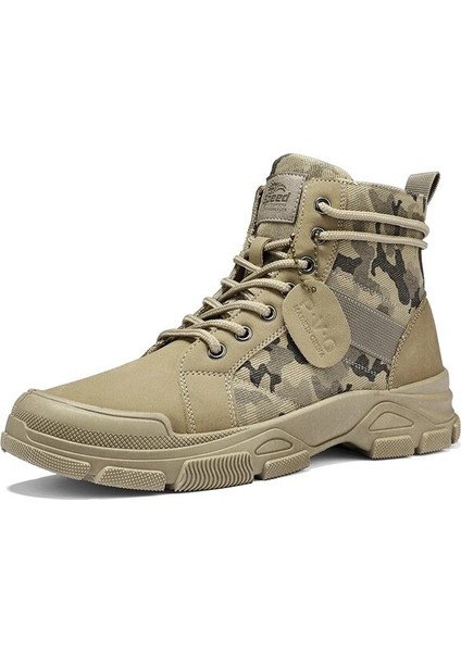 Erkekler Için Askeri Bot Sonbahar Yüksek Üst Kamuflaj Çöl Rahat Yı Erkek Çizme Nefes Kaymaz Iş Ayakkabısı Zapatillas Hombre (Yurt Dışından)
