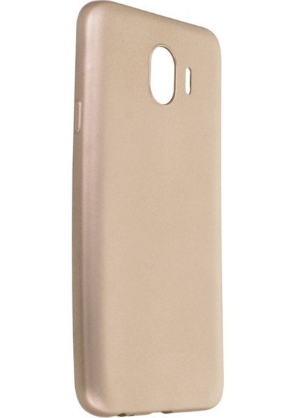 Samsung Galaxy J4 Kılıf Premium Rubber Silikon - Gold 109008