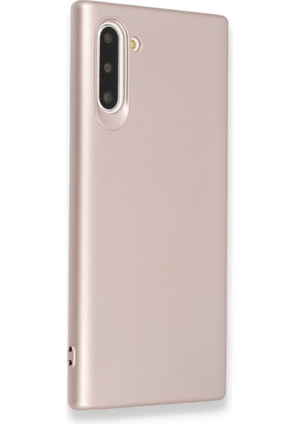 Samsung Galaxy Note 10 Kılıf Premium Rubber Silikon - Rose Gold 109008